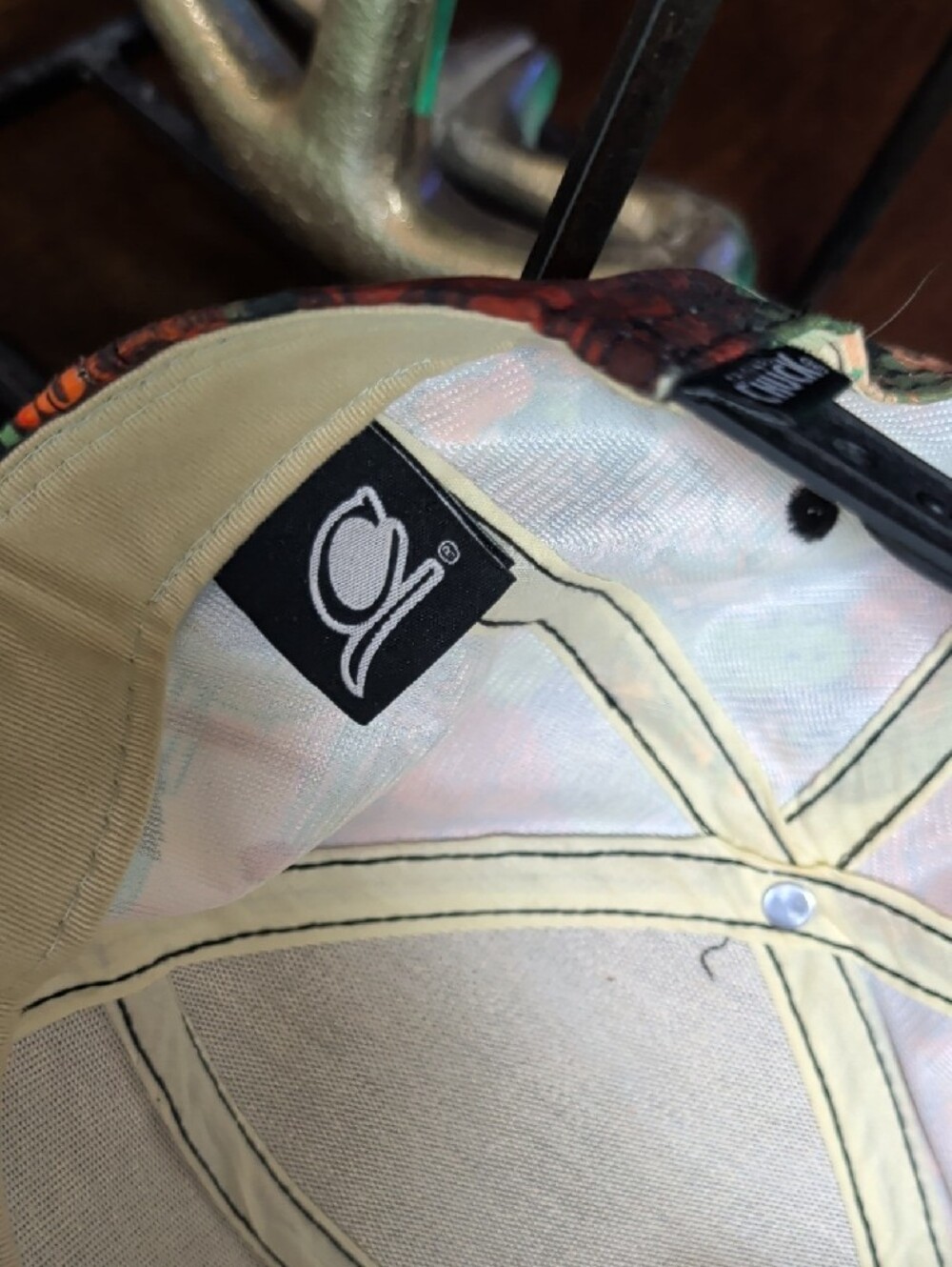 Converse Floral Print Snapback Cap in Green, Orange and Cream - Picture 7 of 7